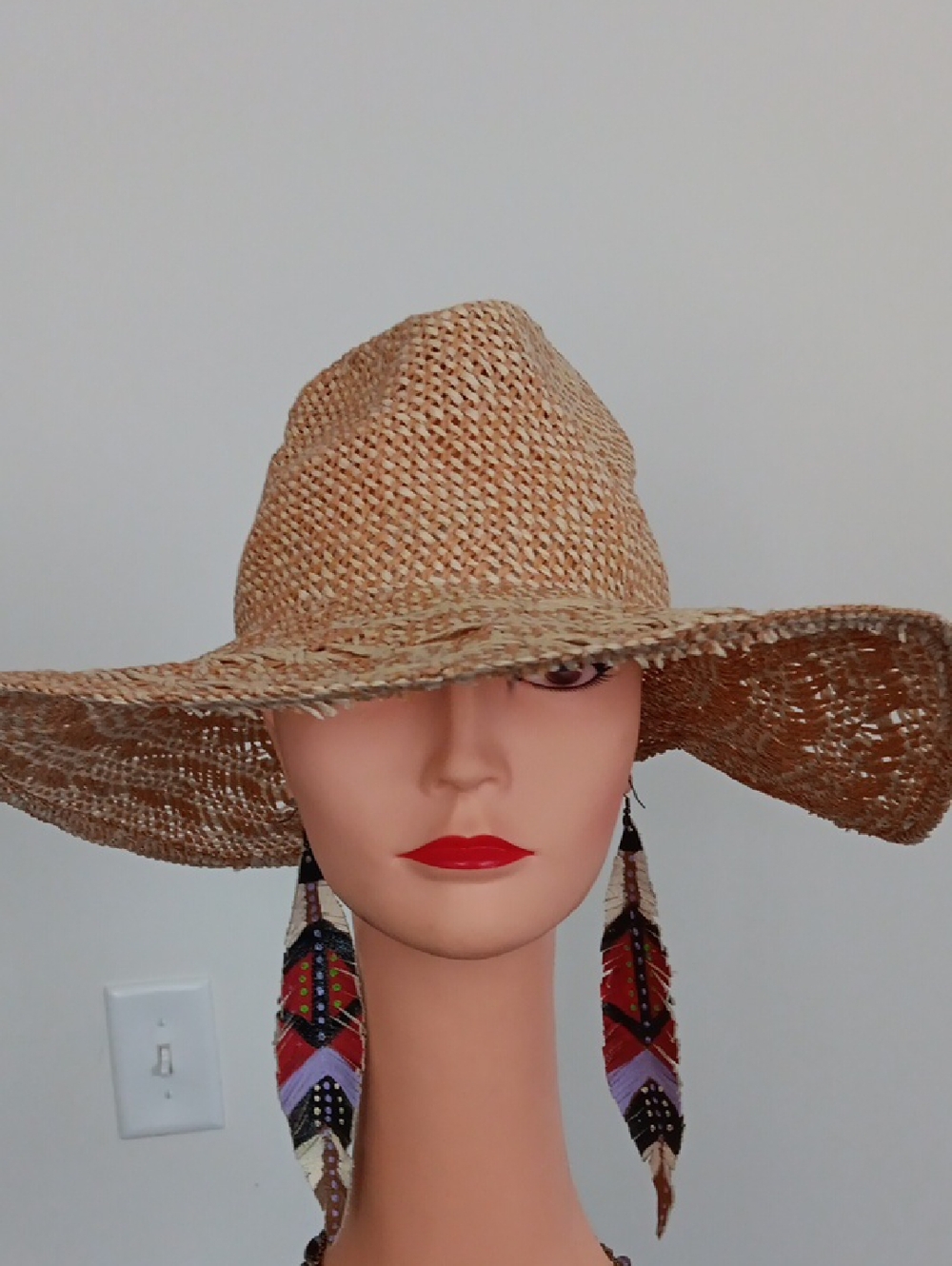 American Eagle Natural Straw Wide-Brim Sun Hat